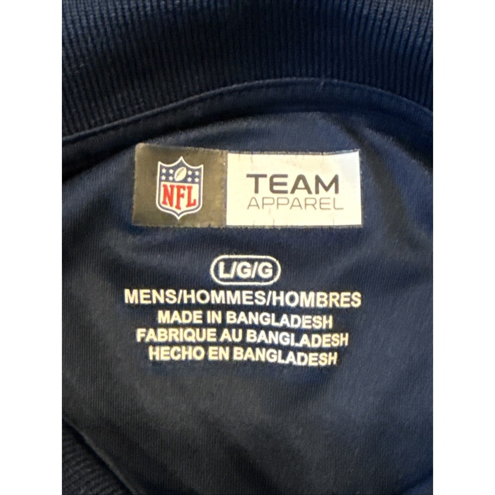 Seattle Seahawks Polo Shirt NFL Team Apparel Blue Short Sleeve Mens Large - Picture 5 of 6